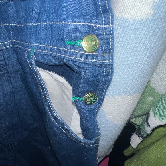 Liberty Denim Overalls with Green Details - Picture 3 of 8